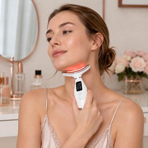 EliGlow - Masajeador Facial y Cuello Luz LED